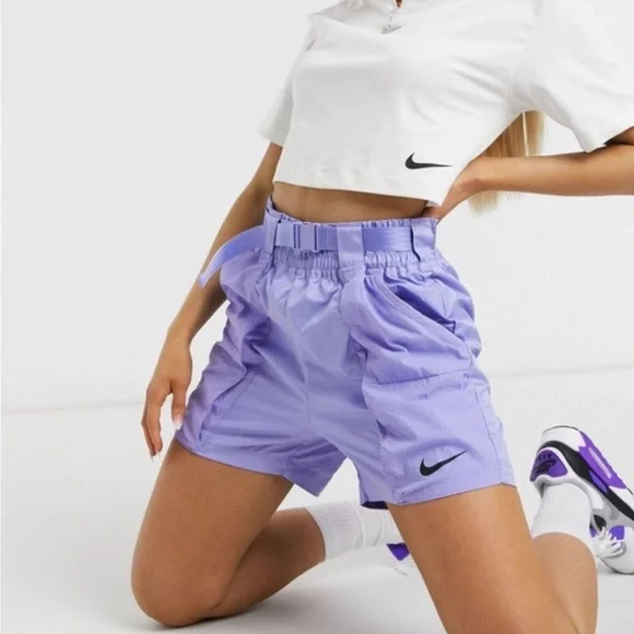 Nike Shorts Nike Purple Sportswear Swoosh Woven Shorts Poshmark